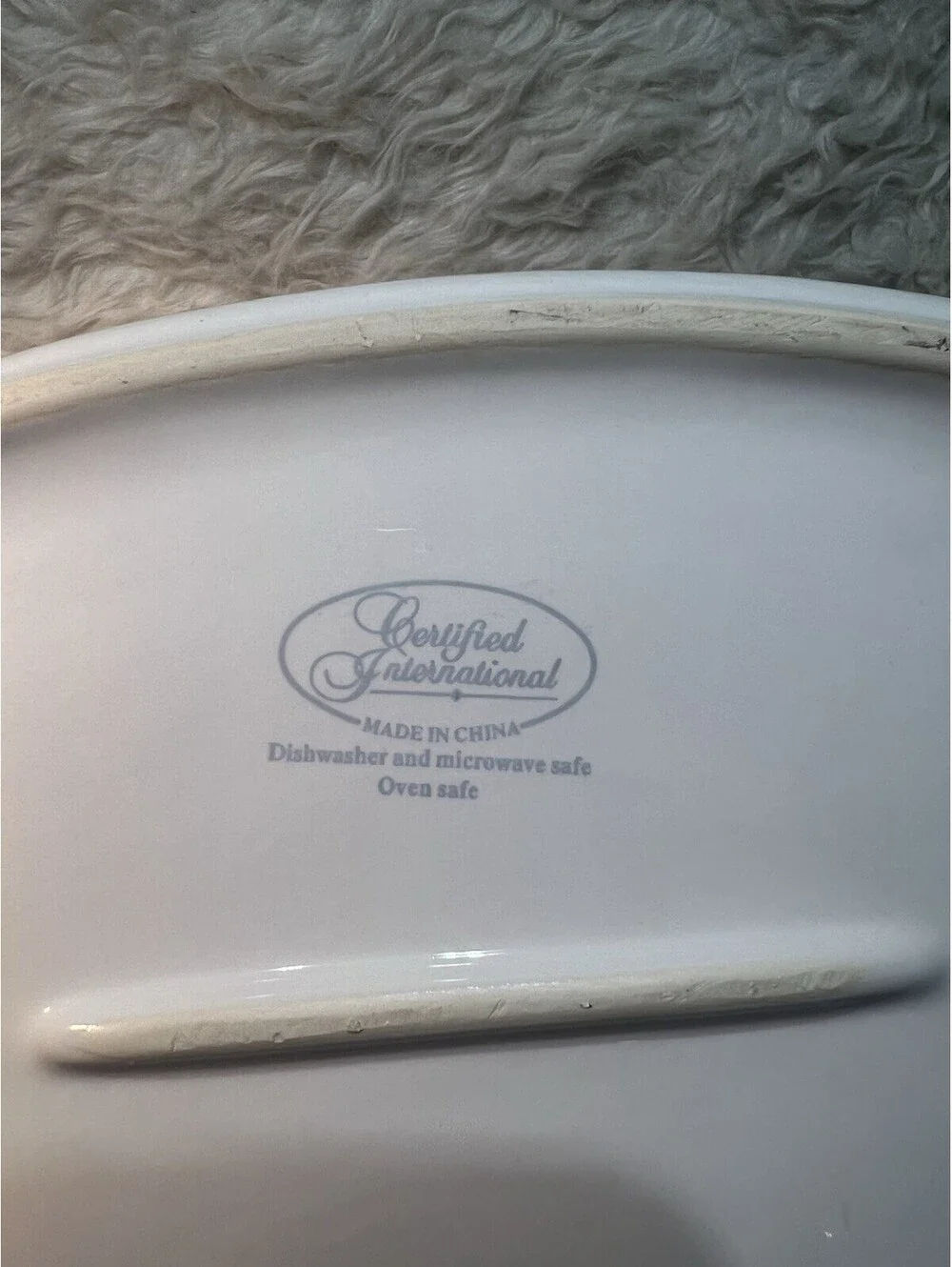 Certified International Oval Serving Dish Stoneware Bakeware with Metal Stand